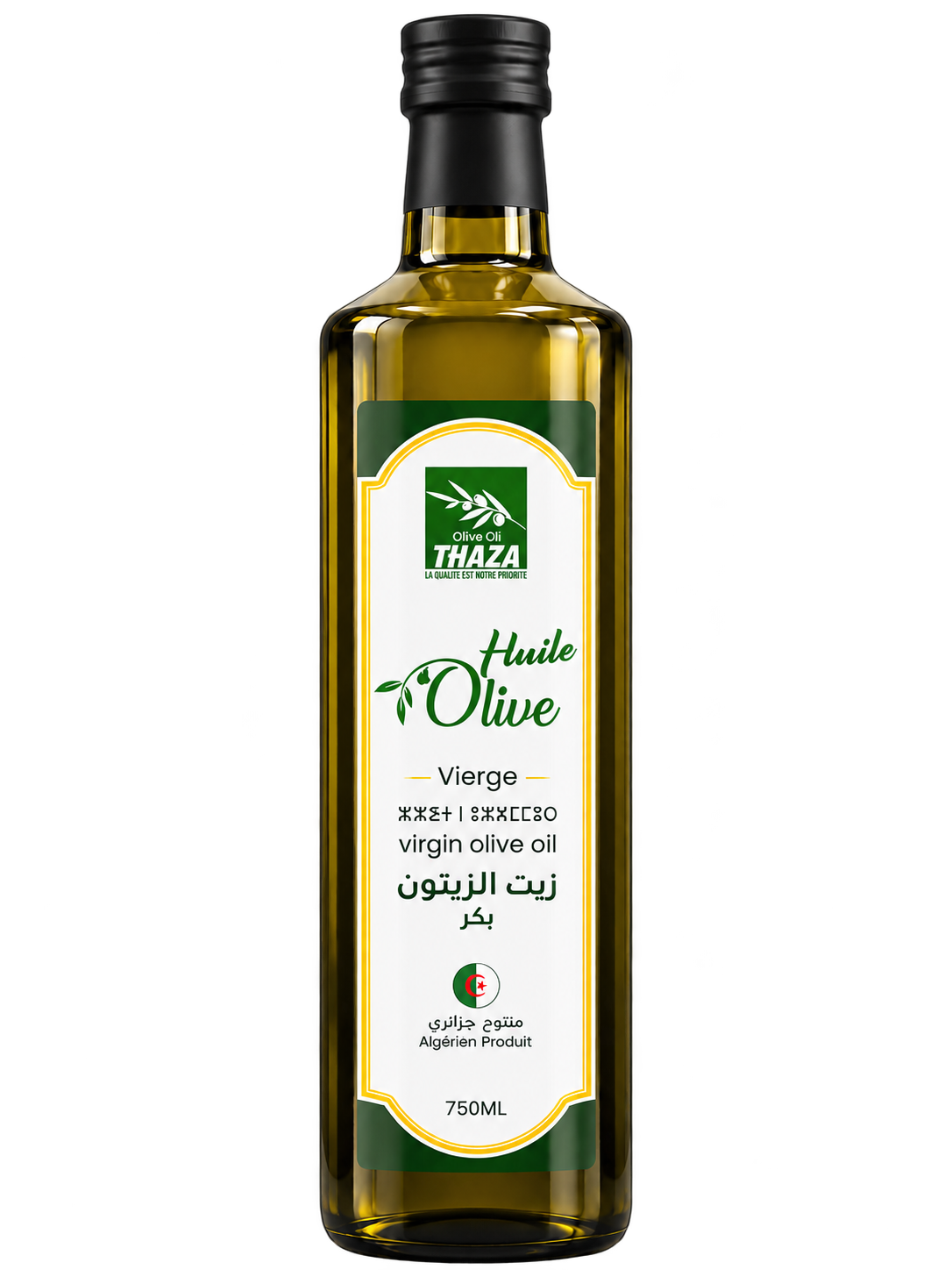 Huile d'olive vierge THAZA 750 ml